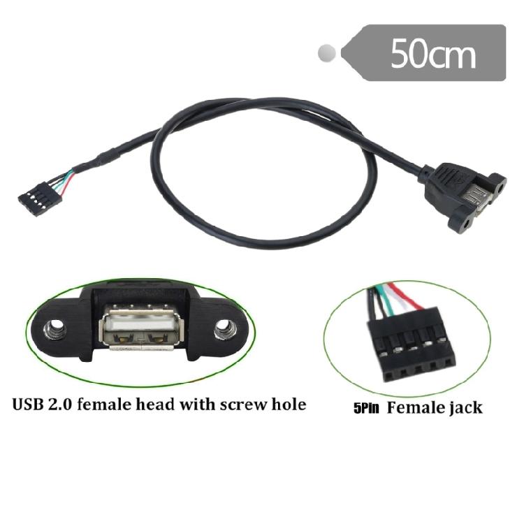 5Pin USB IDC Motherboard Header Cable USB2.0 Female to 5Pin Female USB IDC Header for Seamlessly Device Integration