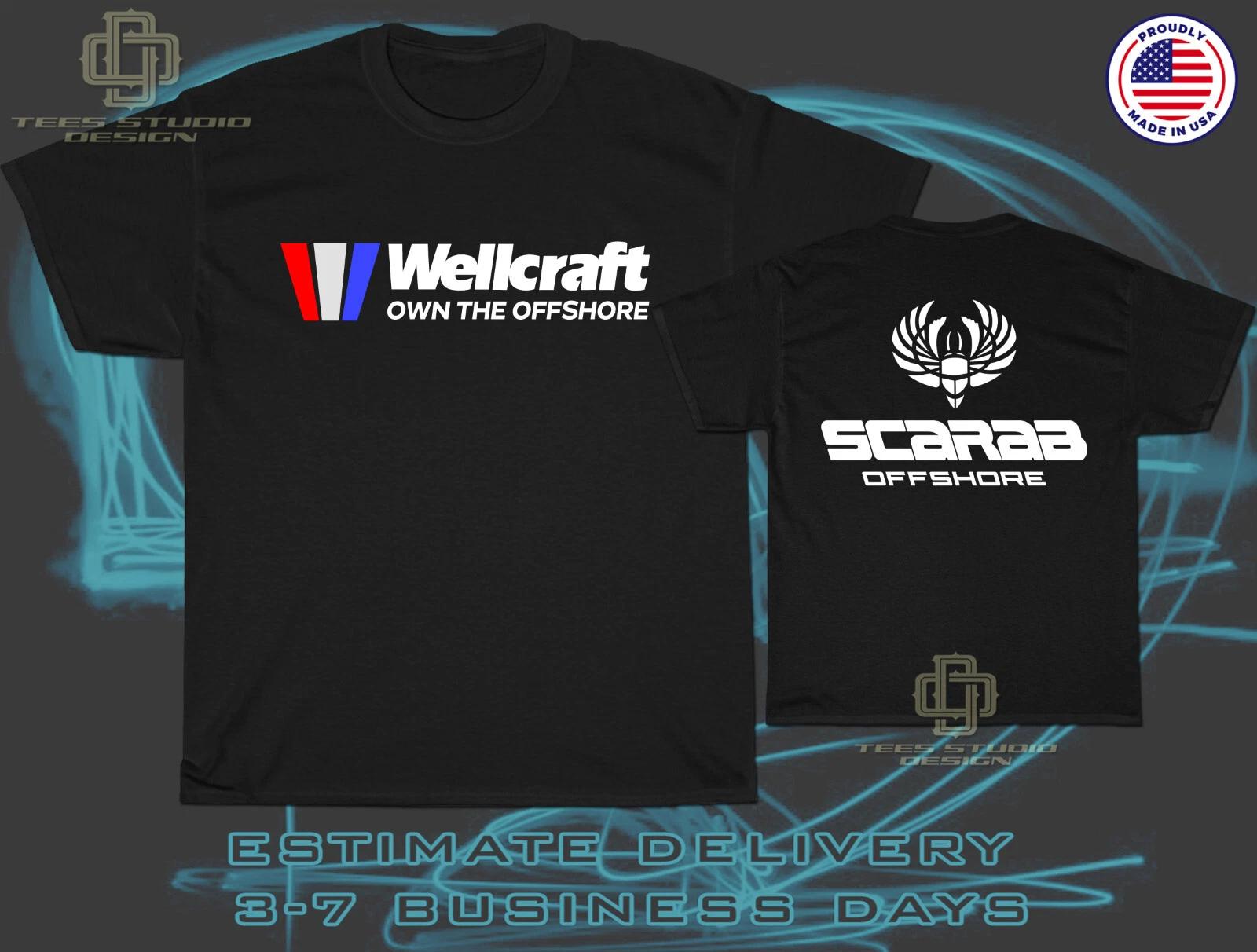 Wellcraft Racing New Scarab Boats Offshore Logo Men s T-Shirt American Tees M