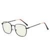 Fashion Anti-Blue Light Color-Changing Glasses, Men'S And Women'S New Metal Tide Glasses Frames, Men'S And Women'S Retro Color-Changing Flat Glasses