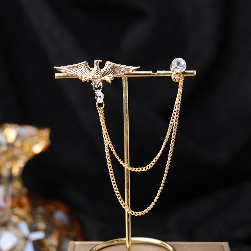 Baroque Rhinestone Pearl Corsage Necklace Brooch - Retro British Court Suit Accessory