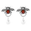 European and American medieval insect pearl pendant earrings ZA fashion personality creative retro diamond necklace