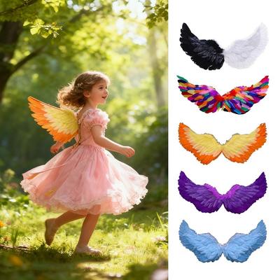 Roztomilé princezná anjelské krídla vílie krídla elastické popruhy šaty pre kostým motýlie krídla DIY rekvizity anjelské krídla pre ženy dievčatá