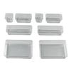 Clear Plastic Storage Box PS 8PCS Stratified Storage Stackable Clear Organizer Box for Jewelry Craft Tackles Tools