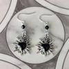 Gothic Black Heart Earrings - Romantic Handmade Jewelry.