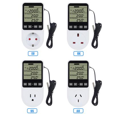 AC120-240V Temperature Controller Socket Fully Functional Thermostat Timer Switch Accuracy Heating Cooling Regulator Thermometer