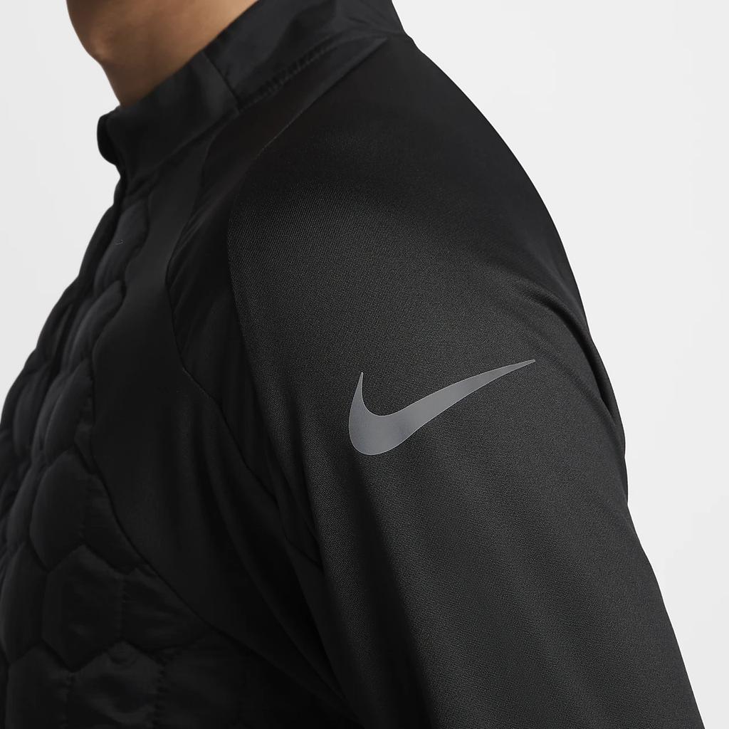 Nike Therma-Fit Strike Mock Neck Comfortable Spliced Long Sleeve T-Shirt Men Tops Black FZ0567-010