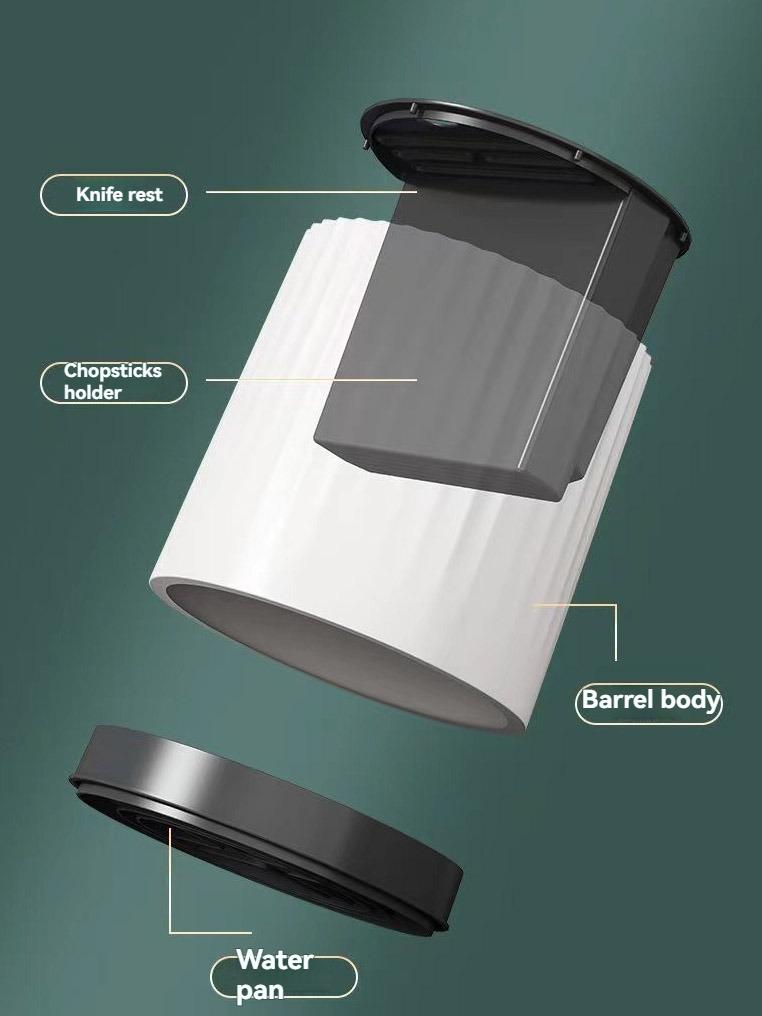 Stojan na otočný nůž Multifunkční Stojan na otočné nože Odnímatelné hůlky Nádrž na příbory Nádrž na nádobí Kuchyňské nářadí