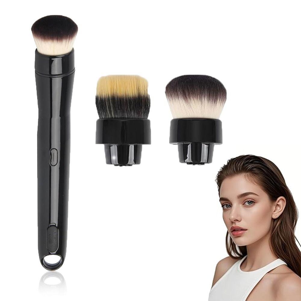 

2 Adjustable Speeds Electric Makeup Brush with 2 Replaceable Brush Heads Makeup Tool