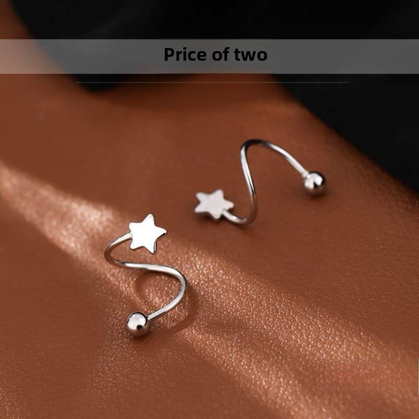 Elegant 2024 S925 Sterling Silver Spring Earrings for Women - Luxurious, High-End Ear Bone Studs & Lightweight Small Earrings