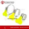 Yellow Handle Stainless Steel Gas Hose Clamp for Pipes