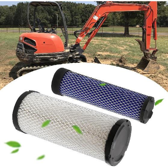 R1401-42270 R2401-42280 Air Filter, Skid Steer Air Filters, Replacement For Kubota KX121-3 KX121-3S KX161-3 KX161-3S L48 M4700 M4800 M4900 M5400