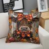 Vibrant Sunflower Highland Cow Pattern Pillow Case Short Plush Print Cushion Cover Square Throw Pillow Covers Sofa Home Decor