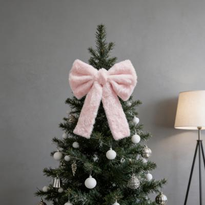 Lazo Grande Rosa Esponjoso Decoración San Valentín para Envolver Regalos Adorno de Árbol de Navidad Decoración Linda Romántica para Pared Puerta