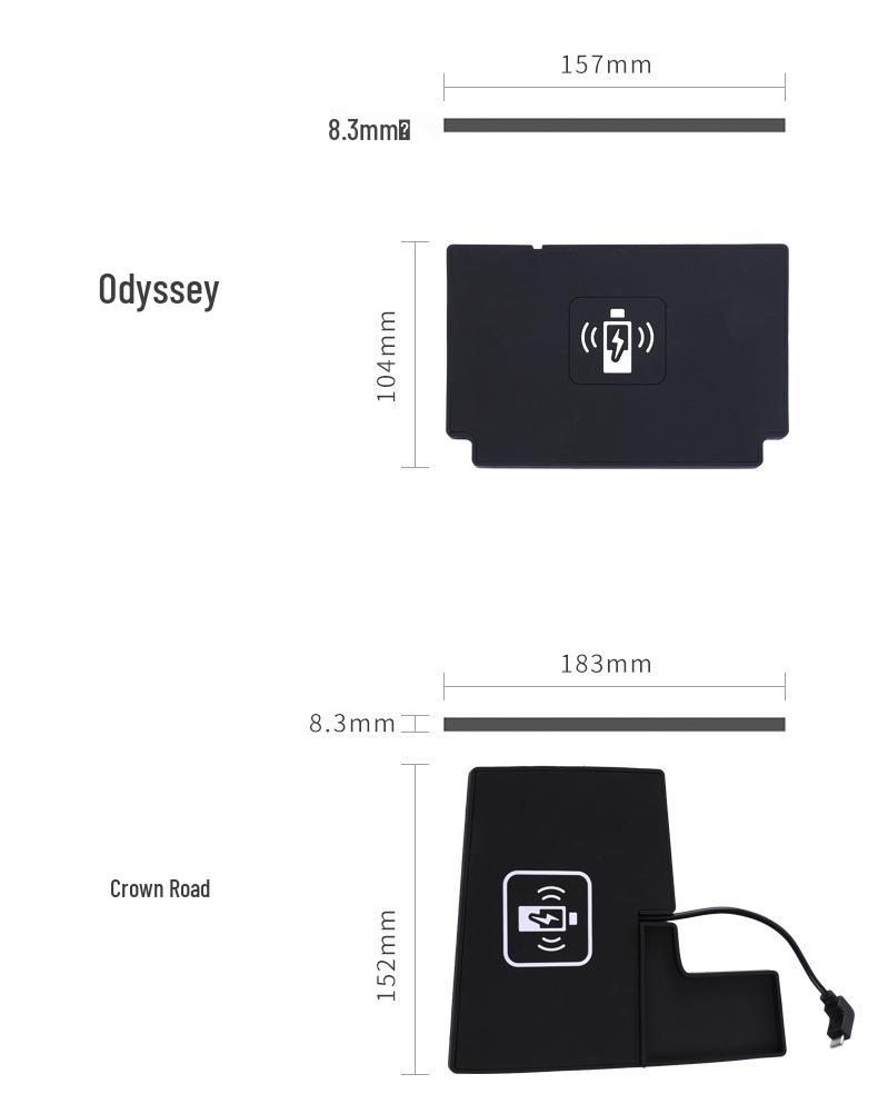 Odyssey Wireless Charger & Storage Box for Elysion: Console Decorative Car Accessory.