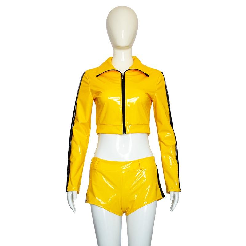 Tr Fabric Cosplay Suit For Women The Bride Yellow Costume For Game And Anime Roleplay