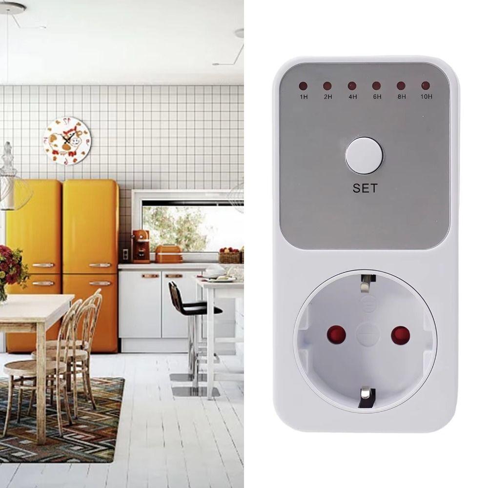 Countdown Time Electronic Wattmeter Plug-in Socket 10Hr Timer Switch Convenient Fast Connection Setting Switch Timer Household