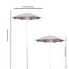 Adjustable Height Garden Umbrella, Plant Shade Cover for Courtyard