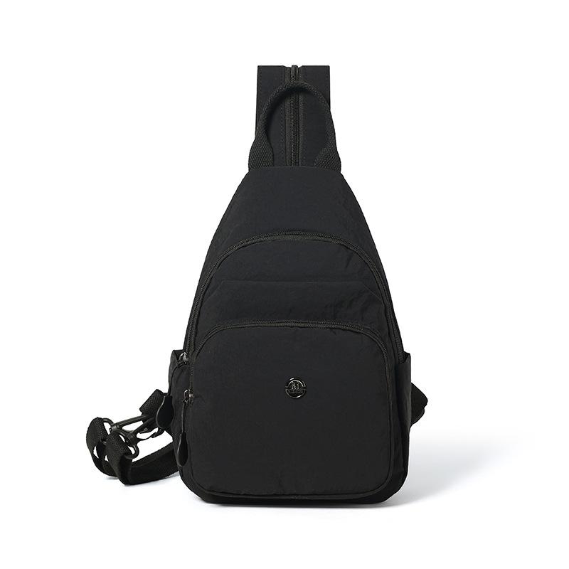 

Backpack Lightweight Multi-functional Simple Commuting Crossbody Bag Casual Large Capacity Chest Bag One Size чёрный