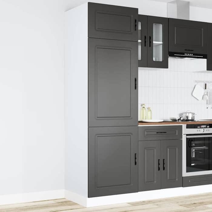 VidaXL Armoire de cuisine Porto noir bois d'ingénierie 854108