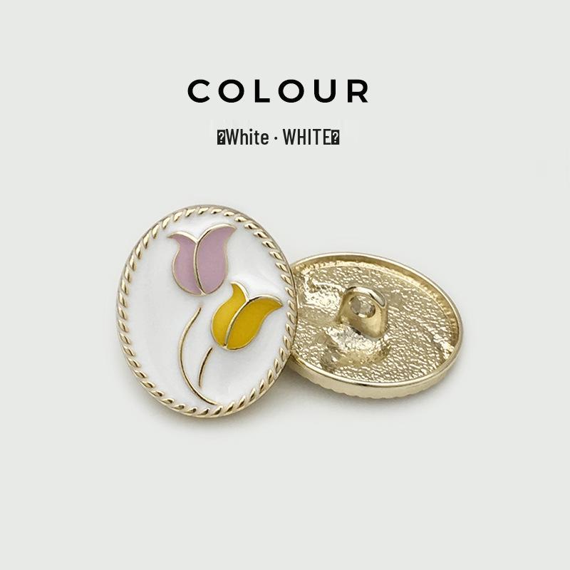 Versatile Coat and Sweater Buttons: Flower, Tulip, Heart, Square, and Bow Designs