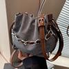 Korean Style High-end Underarm Bucket Bag Street Fashion Chain Crossbody Bag