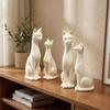 1 Pair Aesthetic Minimalist Cat Statue Minimalist Cat Table Sculpture  Living Room