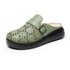 Fashion GKTINOO Roman Summer Mule Shoes Women Genuine Cow Leather Soft Sole Buckle Strap Female Sandal Slippers Handmade
