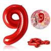 40inch Red Foil Balloons 0-9 Number Balloon Happy Birthday Wedding Party Decoration Shower Large Figures Globos