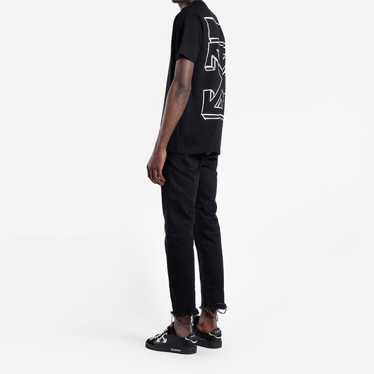 OFF WHITE Slim Fit 3D Marker Graphic Print T Shirt OMAA027E181850241001