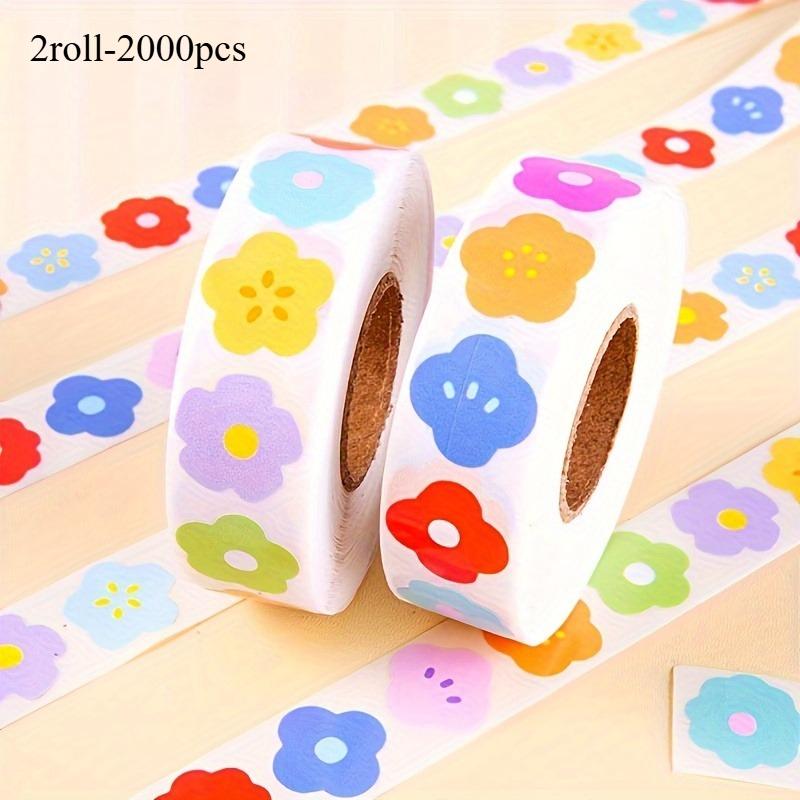 Flower Sticker Roll Self-Adhesive Vinyl Decals Mobile Phone Decoration Stickers Scrapbooking Notebook Water Bottles Crafts Decor