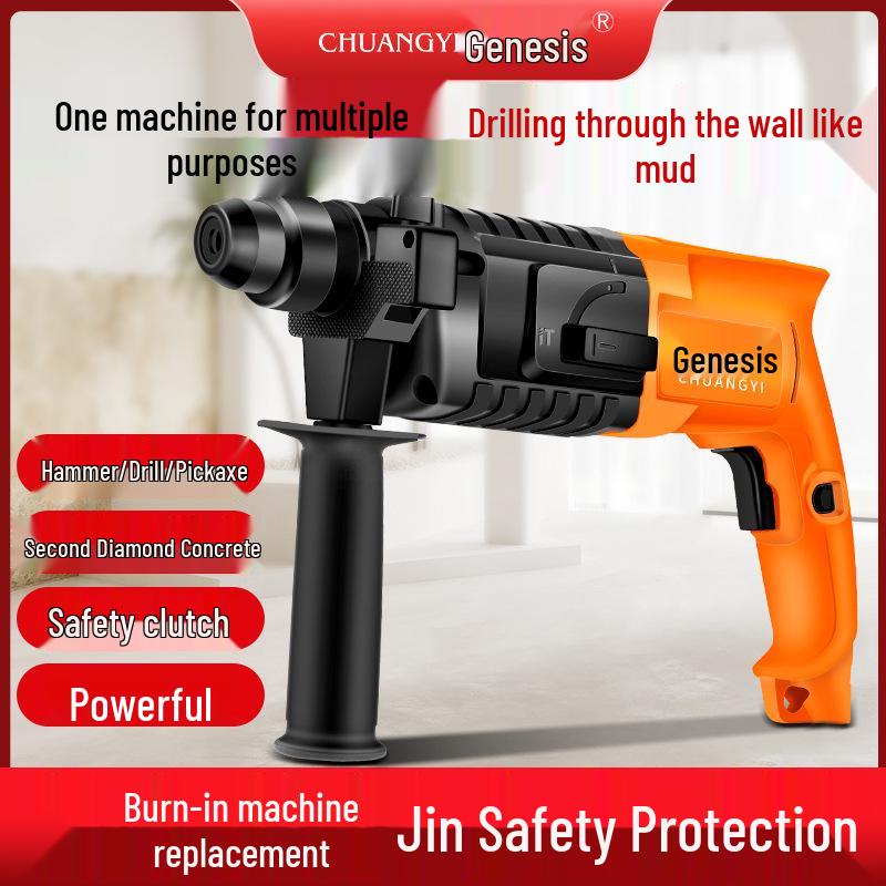 Chuangyi High-Power 3-in-1 Electric Hammer Drill and Pick with Cord