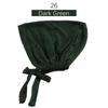 Solid Color Elastic Tie-Back Modal Undercap Hijab Scarf Adjustable Kufi Cap