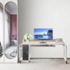 Adjustable Overbed Table with Fence & Keyboard Tray, Large Size Laptop Desk for Home Office, Hospital Bed, Sofa & Living Room