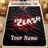 Flannel BlanketThe Clash Custom Name Text Personalized Soft Warm Throw Blanket Home Decor Gift