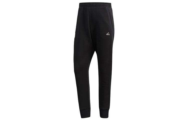 Adidas Knitted Sweatpants Men s Black Moderate Cuffed Pants FJ0198 S