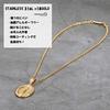 [silver KYASYA] Stainless Steel Miraculous Medal Necklace, 18K GP Gold Coin Necklace, Virgin Mary Medal Pendant, Men's & Women's, Comes with