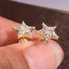 CAOSHI Chic Star Stud Earrings for Women Gold Color Exquisite Female Jewelry Elegant Daily Wearable Accessories Minimalist Gift