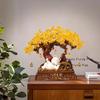 1pc Resin Wealth Cat Ornament Wealth Tree Ornament Home Decoration Resin Crafts Housewarming Gift Chinese Desktop Decoration