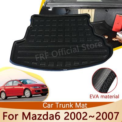 Rear Trunk Mat For Mazda6 Mazda 6 GG GG1 2002 2003 2004 2005 2006 2007 Mazdaspeed6 Sedan Accessorie Floor Tray Waterproof Carpet