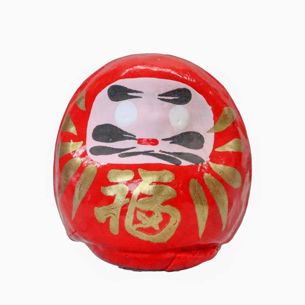 Daruma Größe 0 Lang x Breit x Set von 10 Kommerzielle Japanische Pappmaché-Puppen, (4,5cm 3,5cm 3,5cm Tief), rot, (Für den Einsatz)
