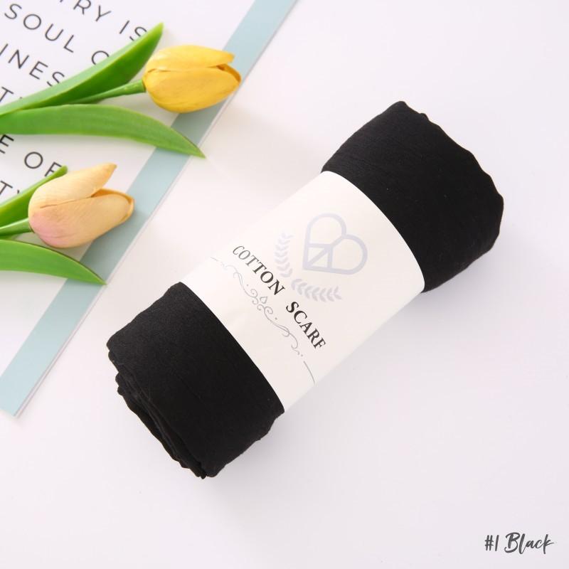 Fancy Fine Pleated Rayon Cotton Scarves Micro Crinkle Soft Cotton Long Shawl Factory Hemming Cheap Price Hijab