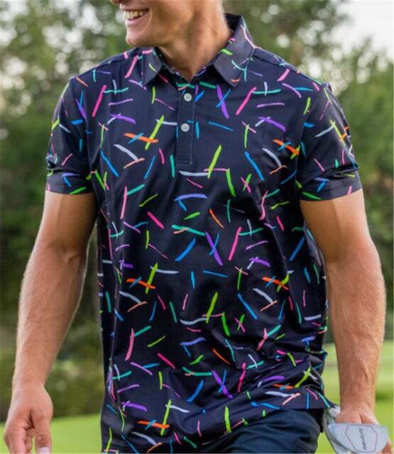 

Men S 3D Digital Printing Business Casual Simple Short-Sleeved Lapel Polo Shirt 4XL белый