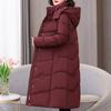 Μόδα Μεγάλα Μεγέθη XL-5XL Χειμώνας Γυναικεία Μακριά Παρκά Μπουφάν με Κουκούλα Χοντρό Ζεστό Άνετο Μεσήλικων Γυναικών Παλτό