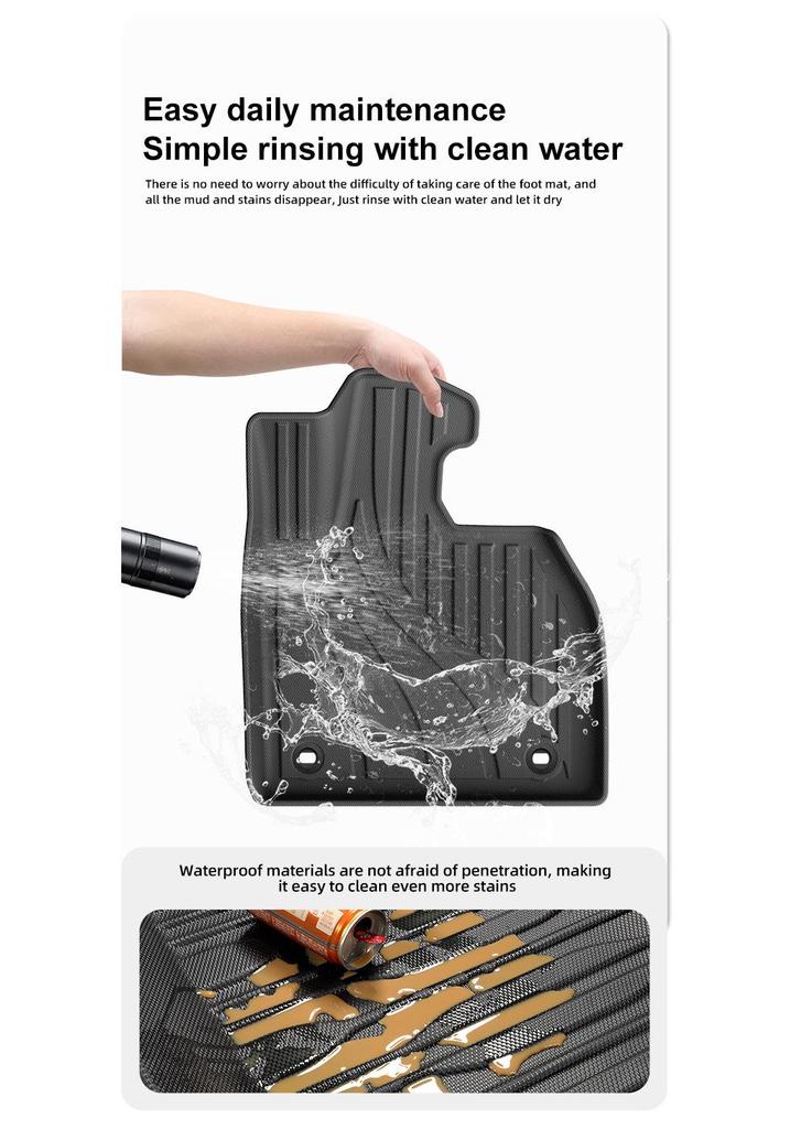 Car Floor and Trunk Mats for Toyota BZ4X/Subaru Solterra - TPE Material, Cross-Border Compatible