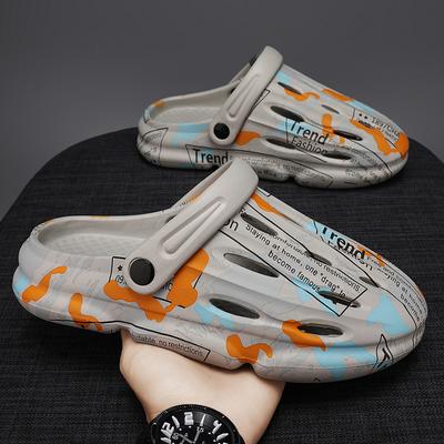 Hausschuhe für Herren Belüftungsschuhe für Herren Badeschuhe Indoor Weich und Bequem Abriebfest Gartenschuhe Dicke Sohle