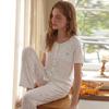 Modal Cotton Pajamas Women's Summer Short-sleeved Trousers Sweet and Advanced Sense Can Be Worn Outside Loungewear