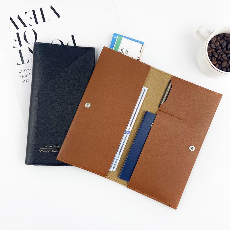 Customizable PU Leather Passport Holder with Hot Stamping - Thickened Document Storage Bag