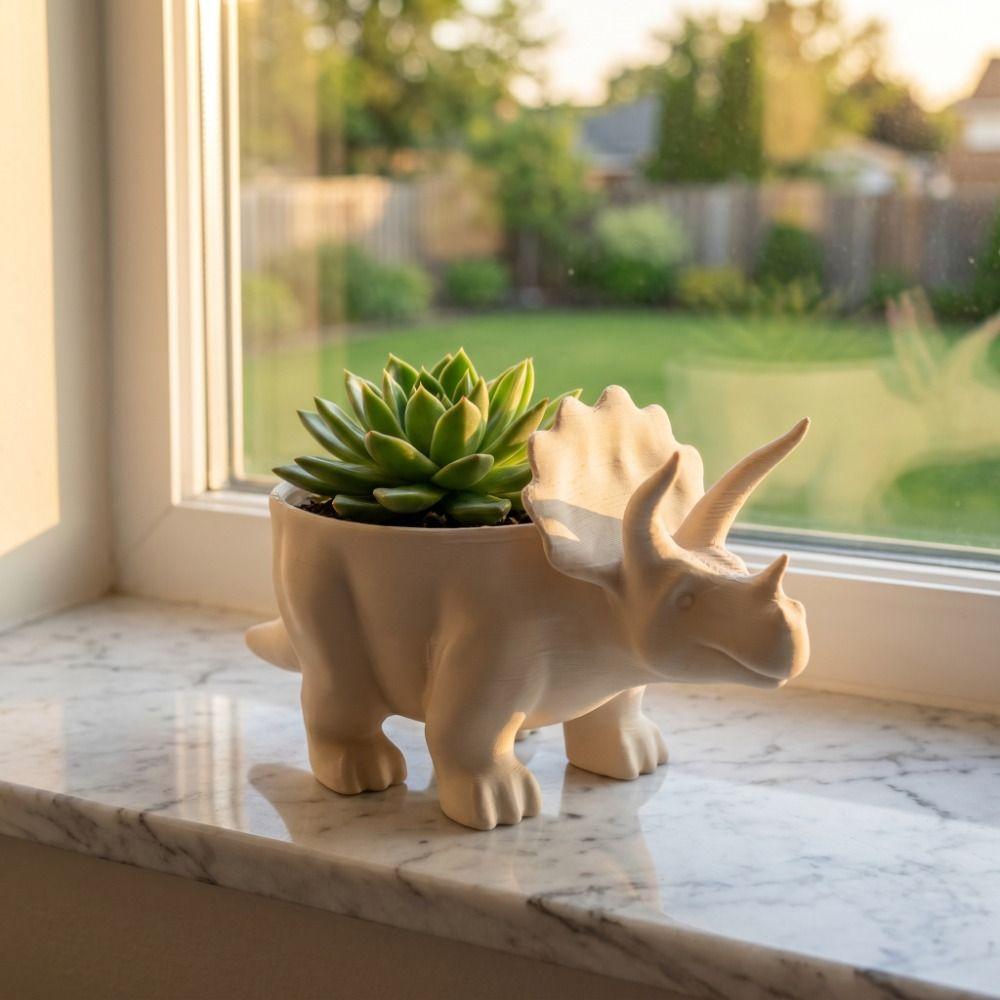 Desktop Decoration Dinosaur Flowerpot Funny Small Storage Animal Figurine Mini Flower Pot  Office