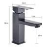 TLXT Black Slim Waist Basin Faucet
