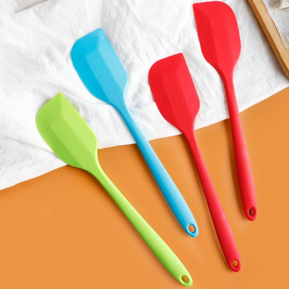 4pcs Heat Resistant Baking Spatula Food Grade Silicone Butter Mixer Baking Cream Scraper  Bakery